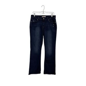 Levi's Women's 31 529 Curvy Bootcut Jeans Boot Cut Dark Blue Wash Distressed